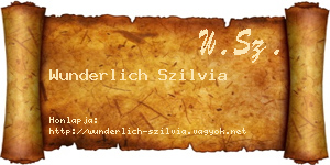 Wunderlich Szilvia névjegykártya